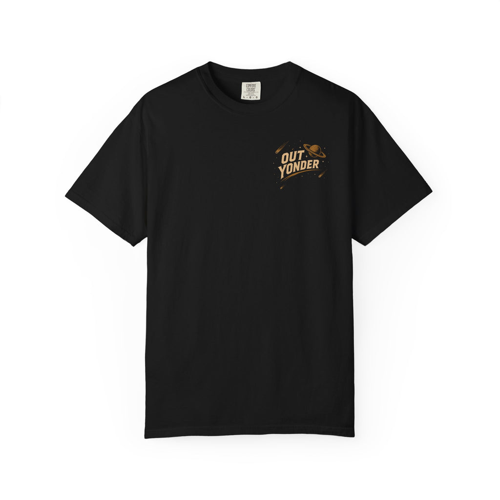 Out Yonder Cowboy Astronaut T-Shirt — Retro Western Space Graphic