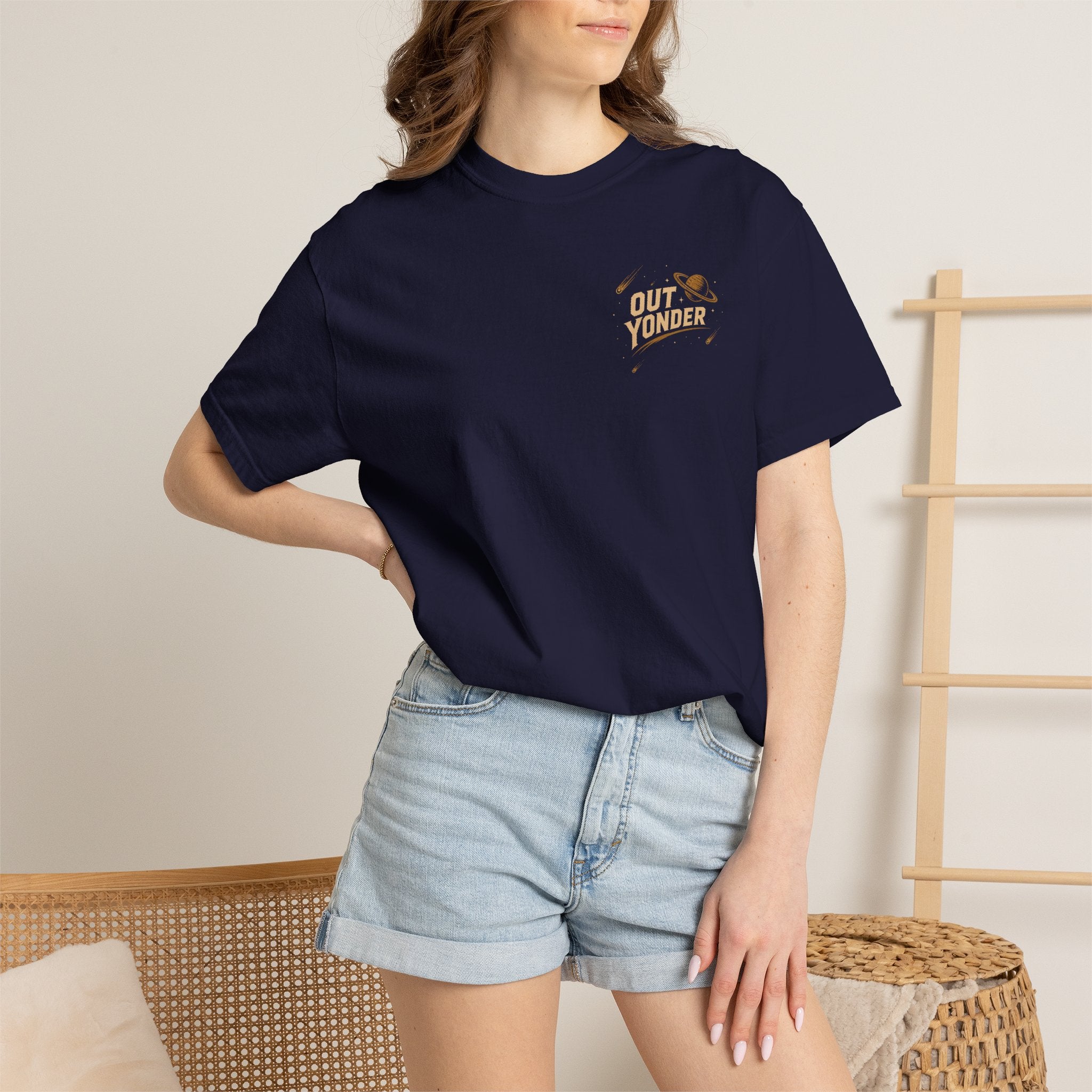 Out Yonder Cowboy Astronaut T-Shirt — Retro Western Space Graphic