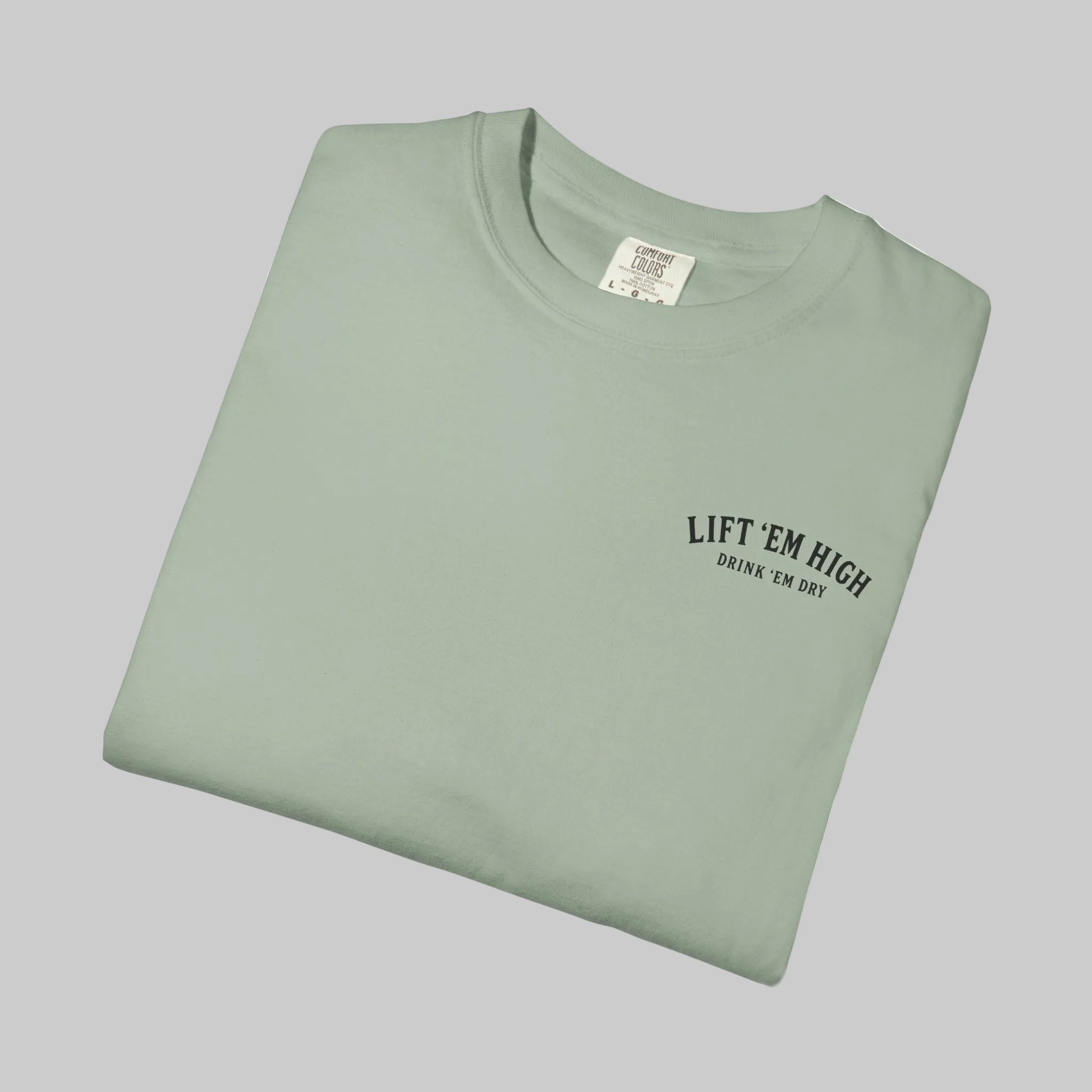 Lift ’Em High, Drink ’Em Dry T-Shirt — Vintage Western NoWhere Fast Co. Tee