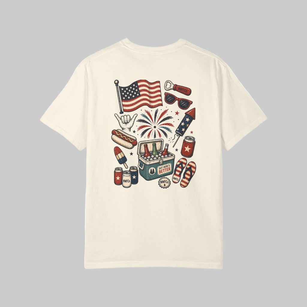 Americana 'Stars & Stripes' Tee — Nostalgic Summer Collage