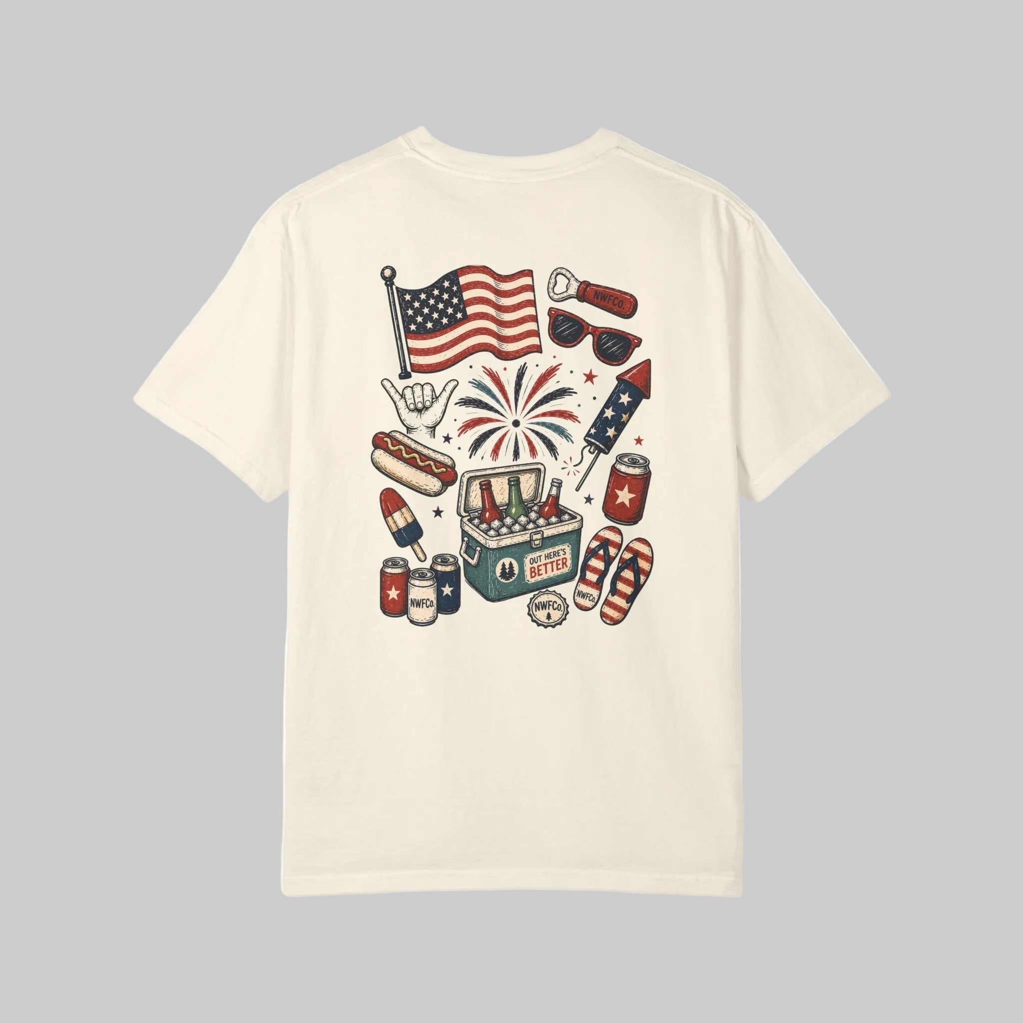 Americana 'Stars & Stripes' Tee — Nostalgic Summer Collage