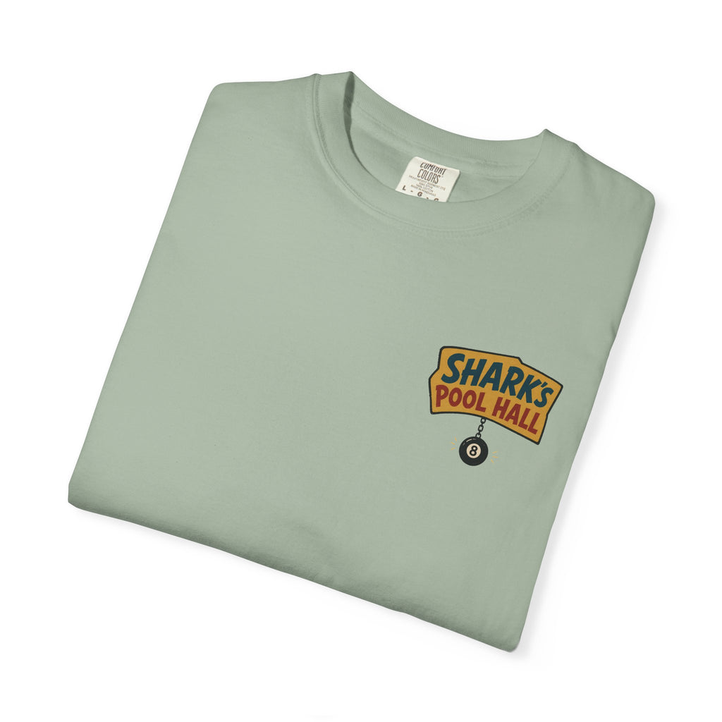 Rack ’Em Up! Retro Shark Pool Hall T-Shirt