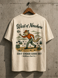 Vintage Western Horseshoe Tee — "Grit Under God’s Sky"