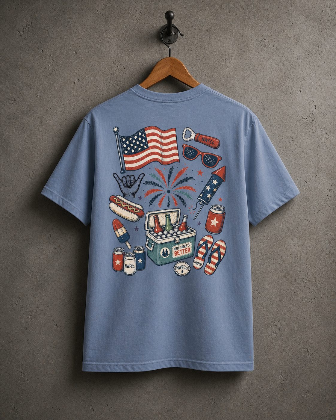 Americana 'Stars & Stripes' Tee — Nostalgic Summer Collage