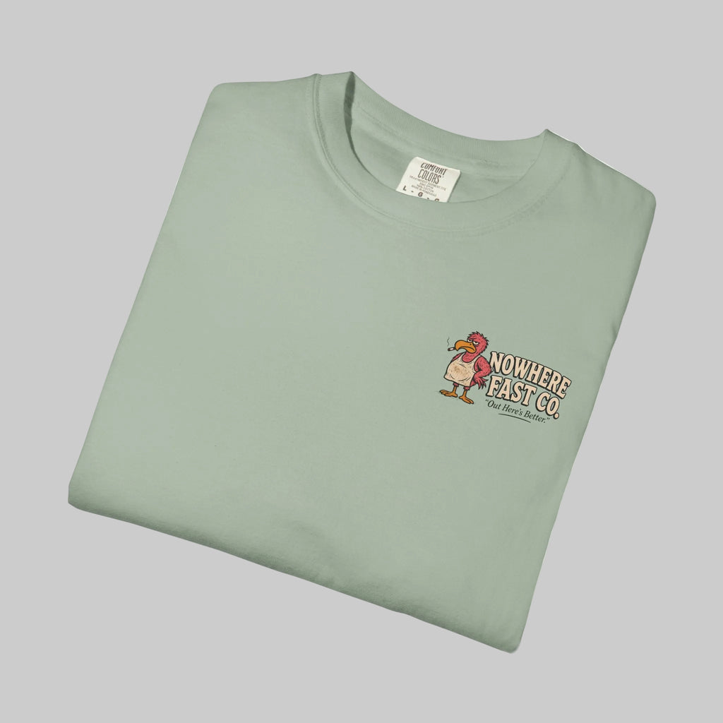 Nowhere Fast Co. Pink Flemmy Vintage Tee — Coastal Retro Graphic T-Shirt