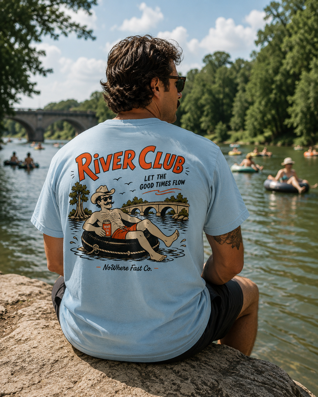 “River Club Vintage Tubing” Tee