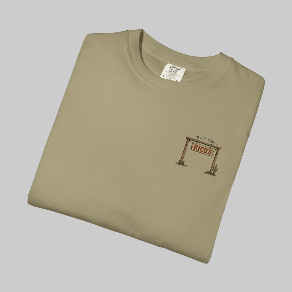 Vintage Desert Tee — “Dry Season — In Due Time” Rico’s Roadside Lizard