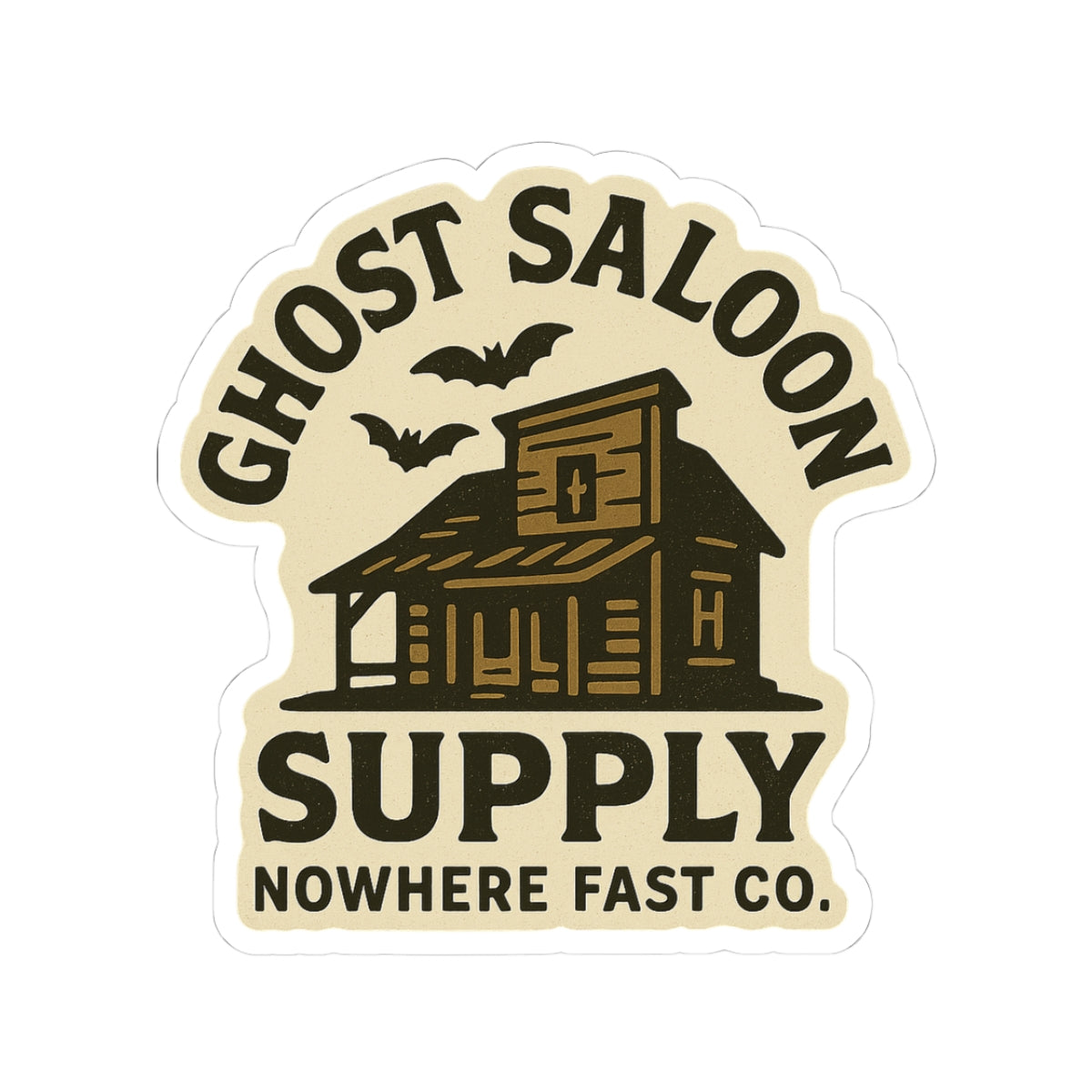 Ghost Saloon Supply Sticker