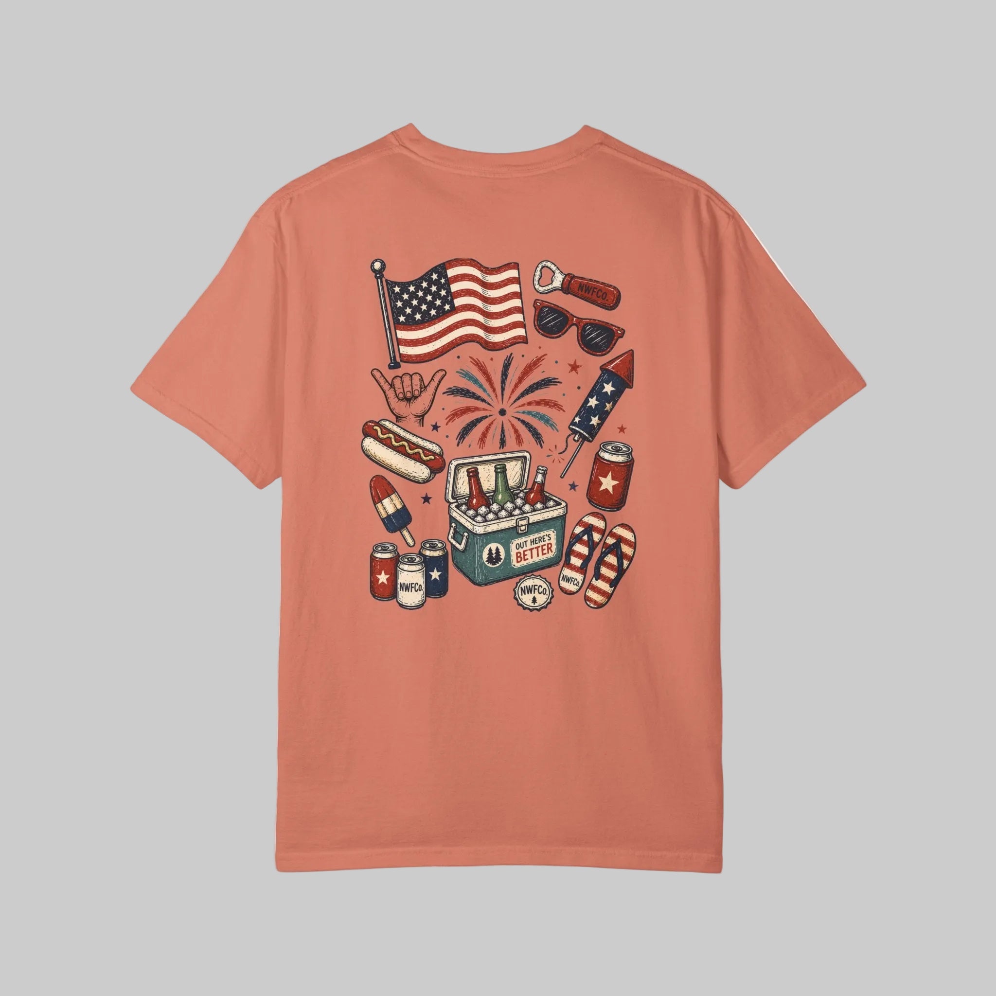 Americana 'Stars & Stripes' Tee — Nostalgic Summer Collage