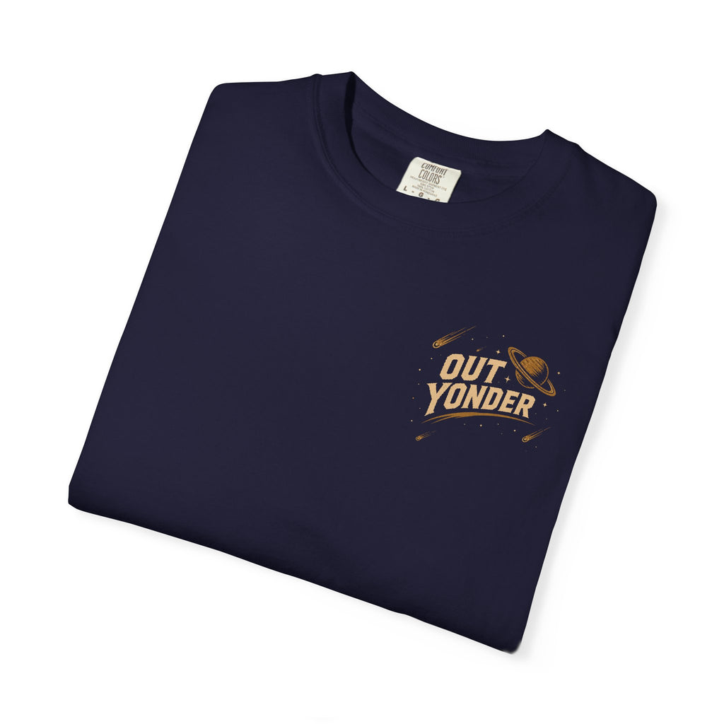Out Yonder Cowboy Astronaut T-Shirt — Retro Western Space Graphic